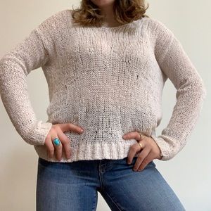 White Cable Knit Sweater